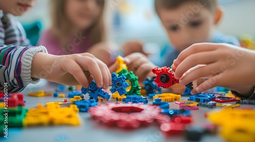 STEM Robotics Kids Hands Building Robot Education Learning