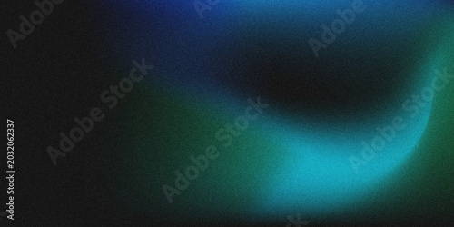 Grainy abstract gradient background with soft blue and teal-green hues blending into black