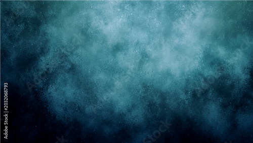 Tableau sur toile Abstract ethereal atmospheric gradient of deep turquoise and navy blue mist or f