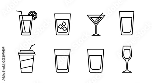 set of drink glasses
