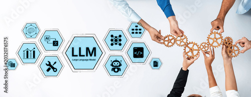 Fotografie Large Language Model LLM processing data