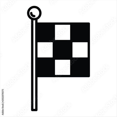 Flag Race  Icon Element For Design