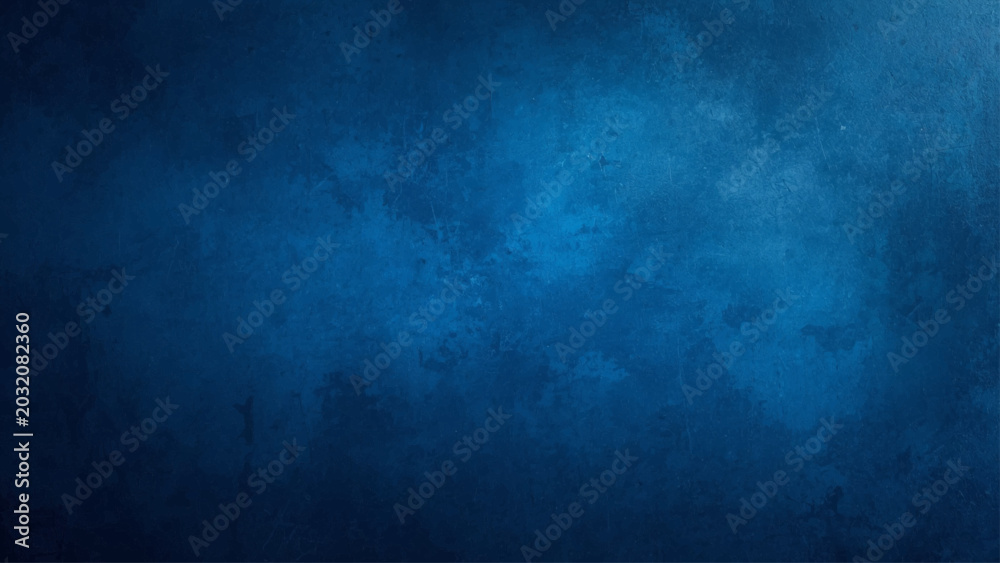 Fototapeta premium Dark blue textured background, gradient and mottled surface.
