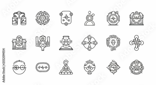 Schilderij op canvas Various Religious Symbols and Icons.