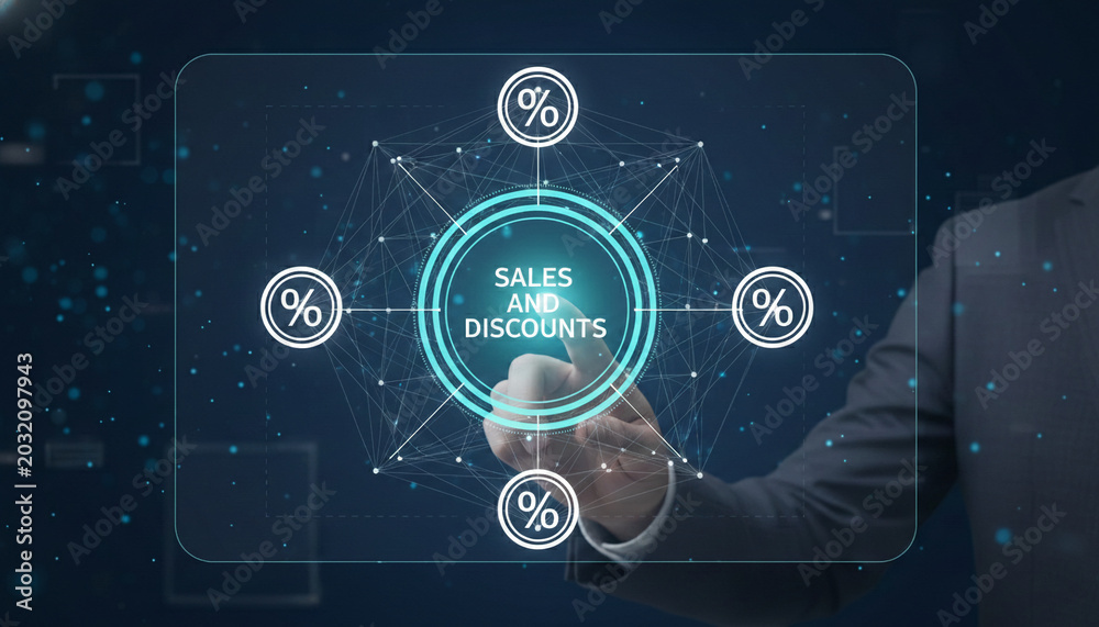 Naklejka premium Digital screen showcasing 