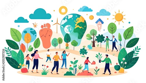 People caring for the environment together.