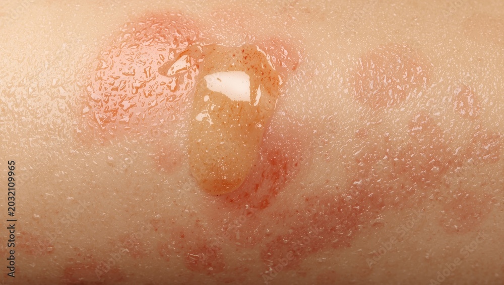 Fototapeta premium Waxed armpit with sore skin spots.