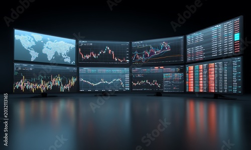 Explore global inflation trends and impacts in macroeconomic research paper, presented on digital screens