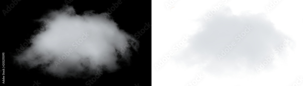 Fototapeta premium Cloud snowy white soft cluster with an airy and gentle floating texture perfect for creating bright environmental overlays on a transparent background.