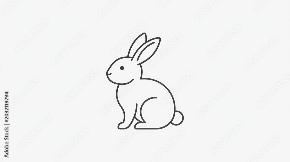Fototapeta premium easter bunny with eggs