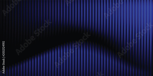 Bild auf Leinwand A visually striking abstract composition featuring luminous vertical lines in a vibrant blue hue against a deep, dark background, evoking a sense of advanced technology and digital