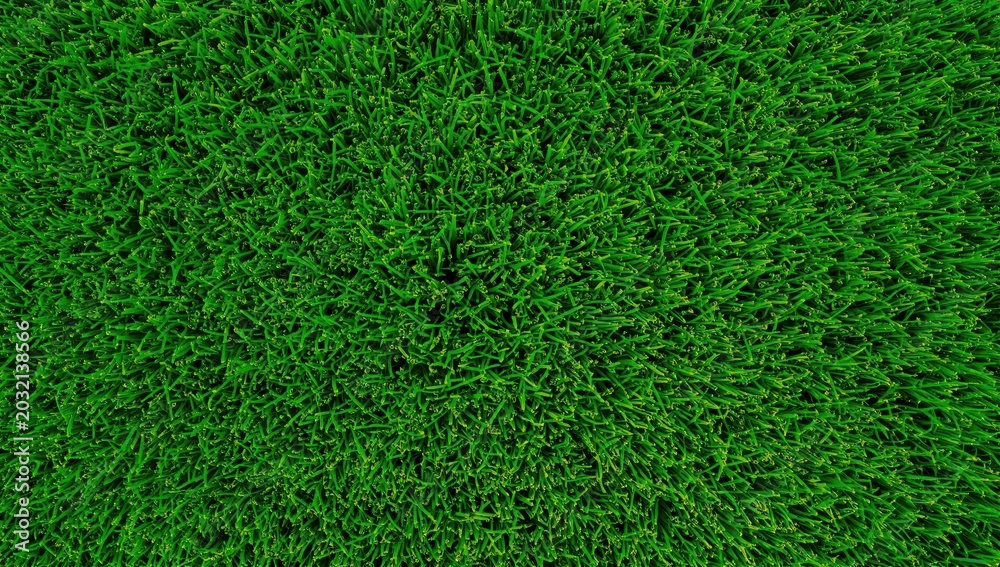 Fototapeta premium An elevated close-up of a lush green lawn featuring thick, healthy grass, perfect for a seamless natural backdrop or texture.