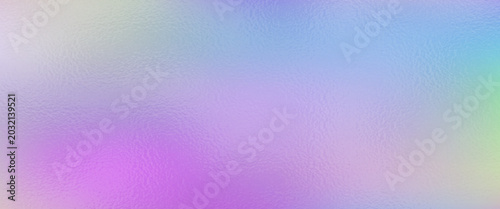Holographic texture. Rainbow foil. Iridescent, background. Holo gradient. Hologram shine effect. Pearlescent metal sparkly surface for design prints. Pastel color. 
