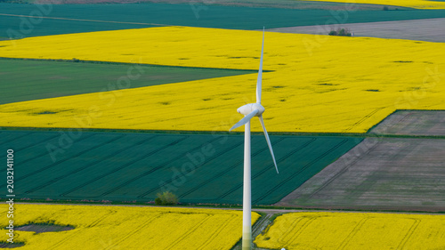 Spring Wind Energy Landscape in Lithuania