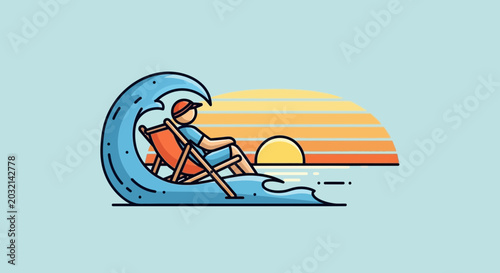 Man surfing on a wave board.