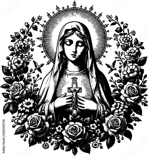 Foto The Virgin Mary holy vector
