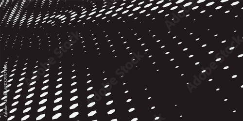 Bild auf Leinwand Abstract black and white geometric background pattern
