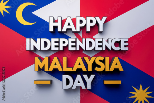 Banner poster card Malaysia Independence Day, public patriotism citizenship holiday AI Generative