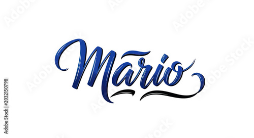 Εκτύπωση καμβά Mario Calligraphy Text Design