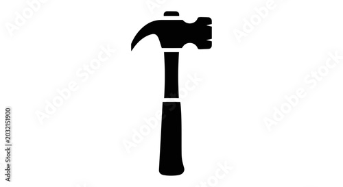Silhouette of a Black Hammer Tool.