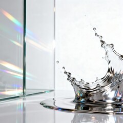 Abstract Liquid Metal Flow on White