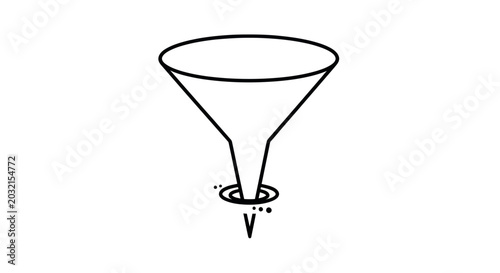 Cuadro en lienzo Black Hole Cosmic Funnel Illustration.