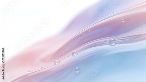 Colorful liquid droplets on surface