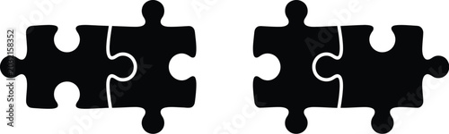 Two interlocking puzzle pieces icon