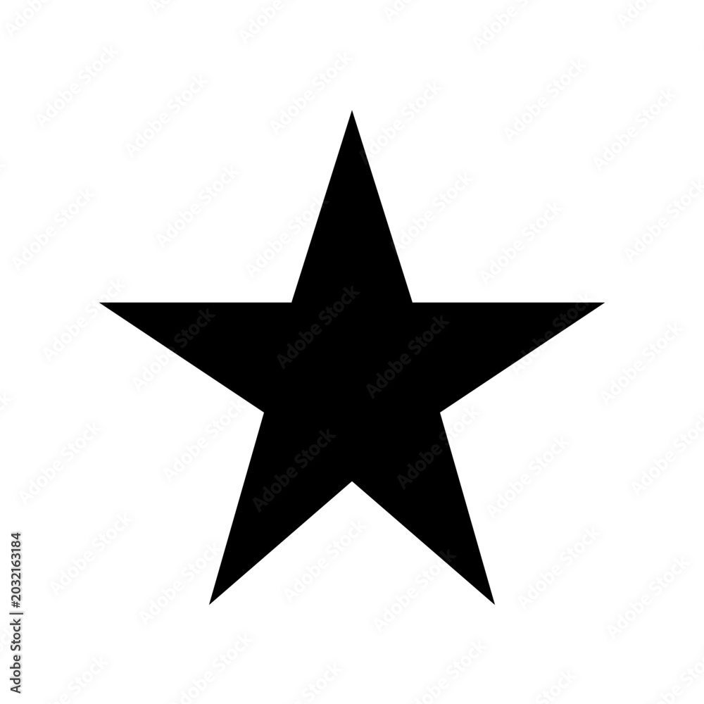 Fototapeta premium Black star symbol, star icon, vector star, black icon, flat design
