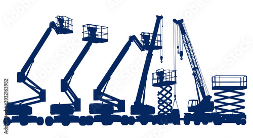 Tableau sur toile Heavy Industry Construction Lifting Machinery Equipment.