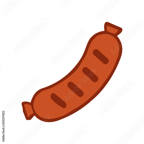 Canvas-taulu A cartoon illustration of a sausage.