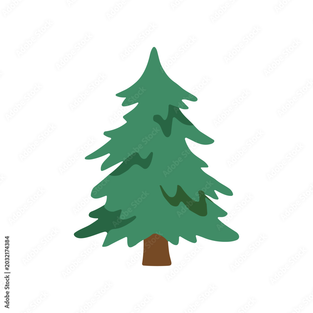 Fototapeta premium Green Pine Tree Evergreen Forest Foliage.