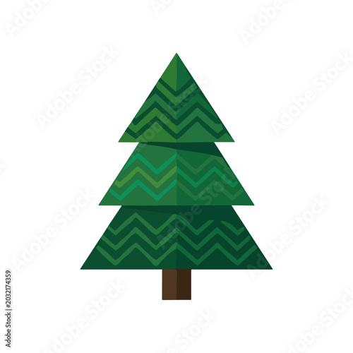 Tablou pe pânză Green Christmas Tree with Pattern.