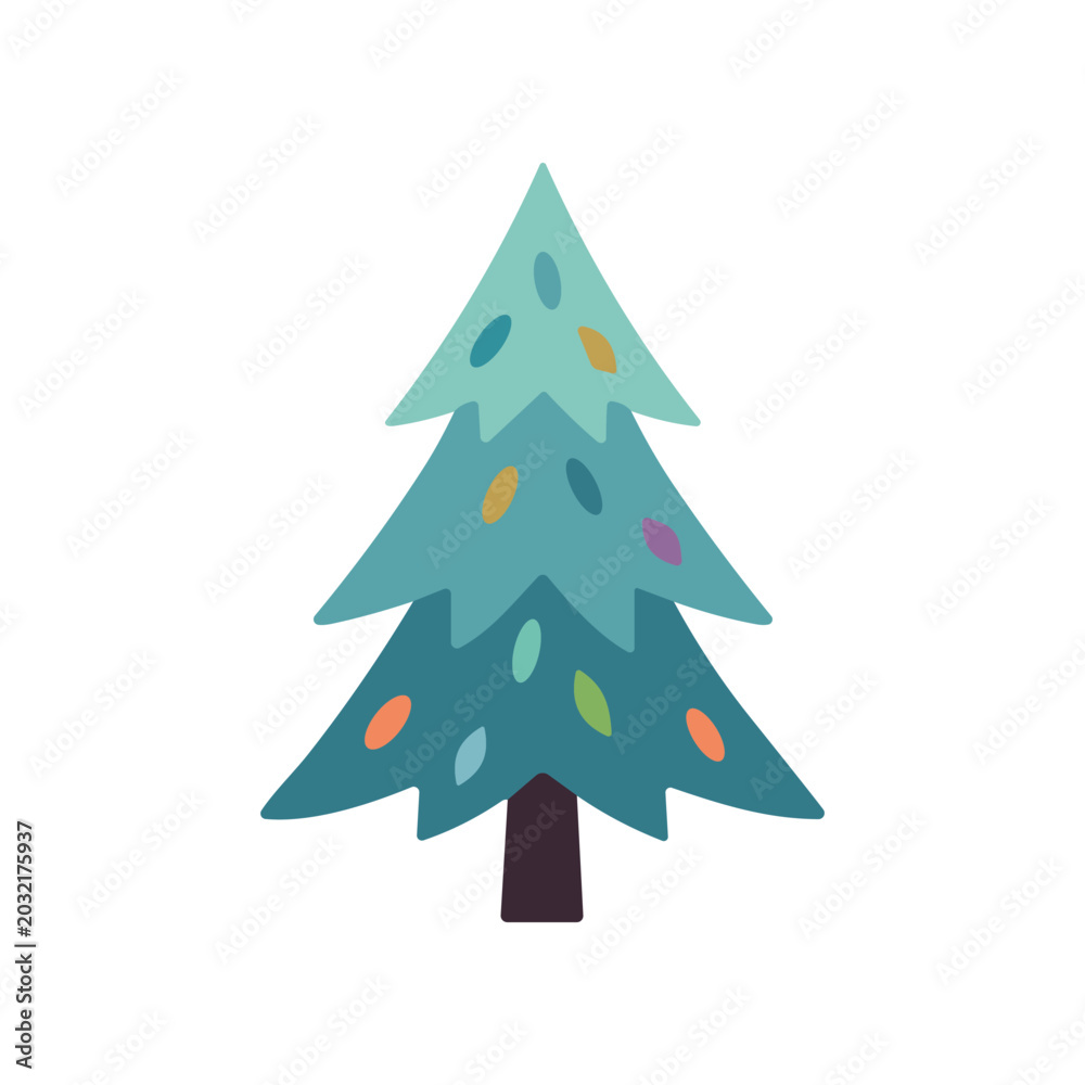Fototapeta premium Decorated Christmas Tree with Ornaments.