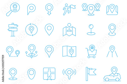 Foto Location icons set
