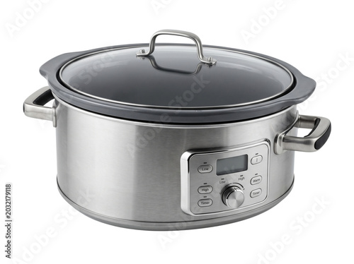 Digital slow cooker with glass lid