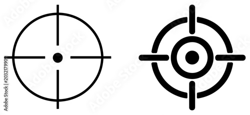 target crosshair icons set collection