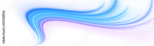 Foto Luminous wave curves extend through a futuristic environment, creating glowing streams of high-speed information flow