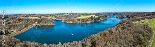 Luftbild der Wahnbachtalsperre bei Hennef 2026