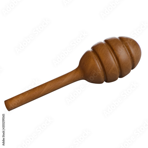 3d wooden honey dipper