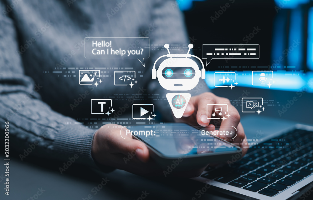 Foto Generative artificial intelligence chatbot concept