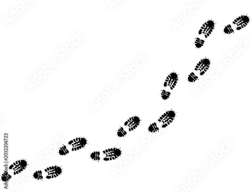 Photos detailed walking muddy messy footprints bootprints pattern brush editable vector