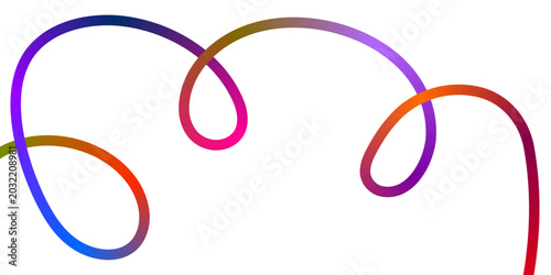 Photos Modern Calligraphic Ribbon Flourish Vector Illustration Featuring Dynamic Flowin
