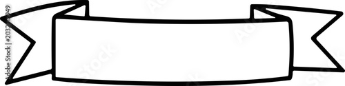 Blank Ribbon Banner Outline - Copy Space for Text