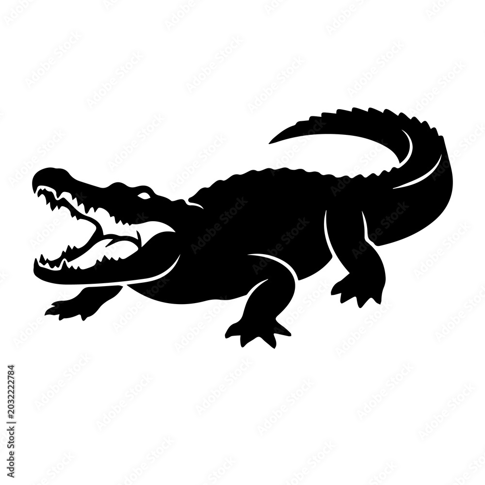 Fototapeta premium crocodile isolated on white background