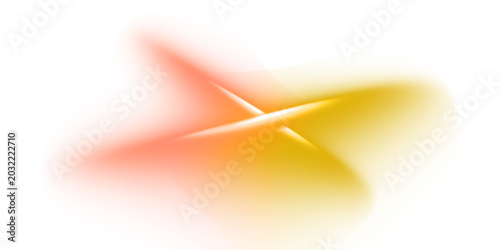 Abstract glowing lens flare cross light background with red and yellow gradient