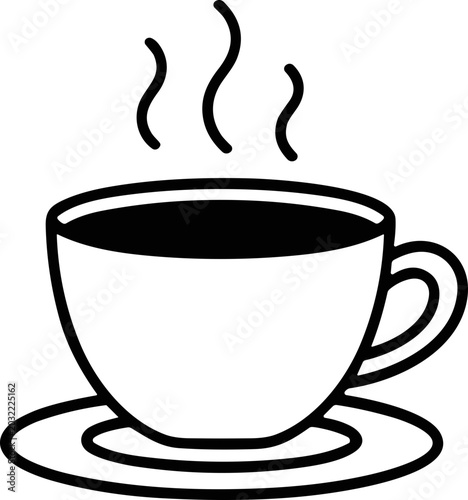 Vászonkép Steaming Coffee Cup Icon