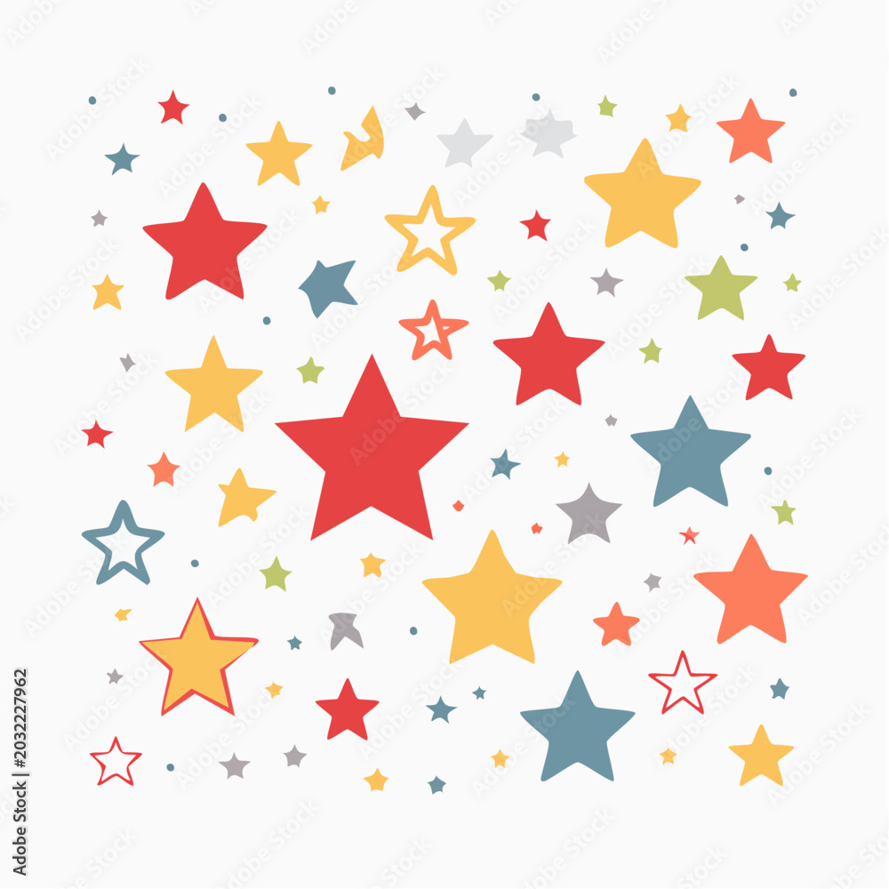 Fototapeta premium Colorful Star Pattern