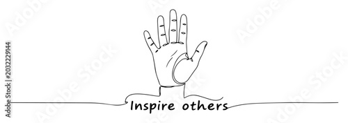 Cuadro en lienzo inspire others hand with spiral symbol