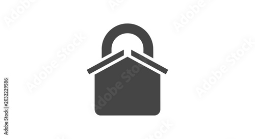 Tableau sur toile Black Padlock Icon Security Symbol.